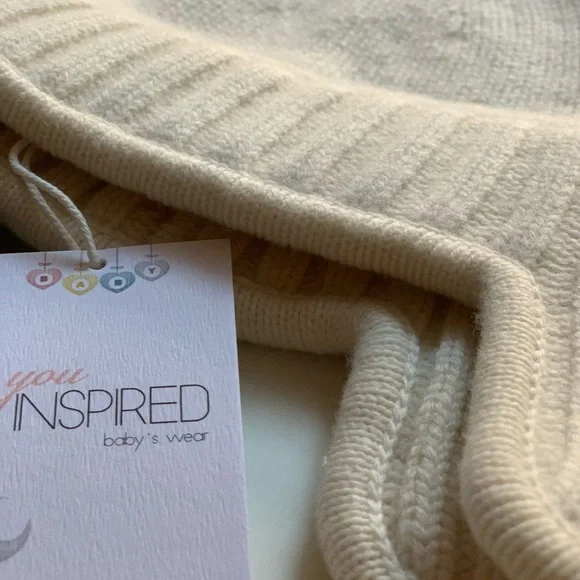 Pure merino wool set for toddler girl. Warm Baby knit wear clothing accessuaries